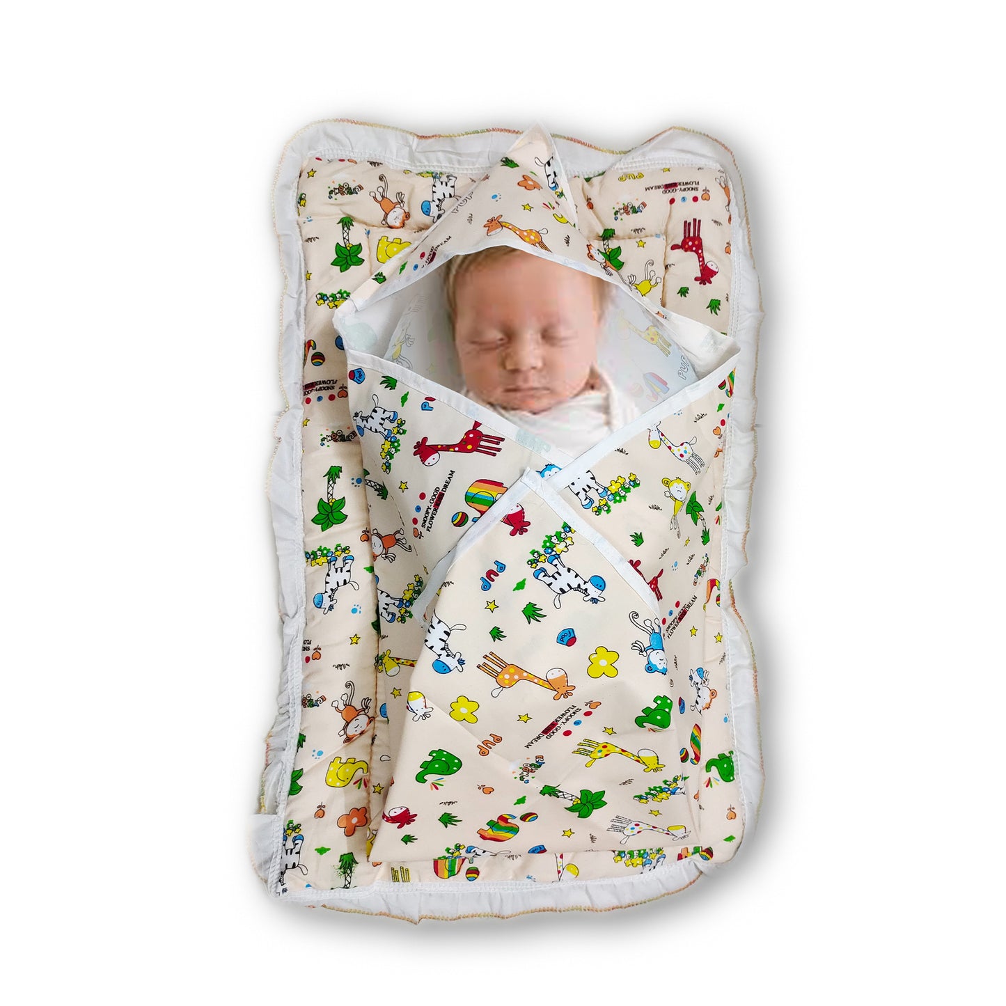 Soft Baby Godadi Set with Rumal & Khoya | Newborn Baby Quilt & Wrapper Combo