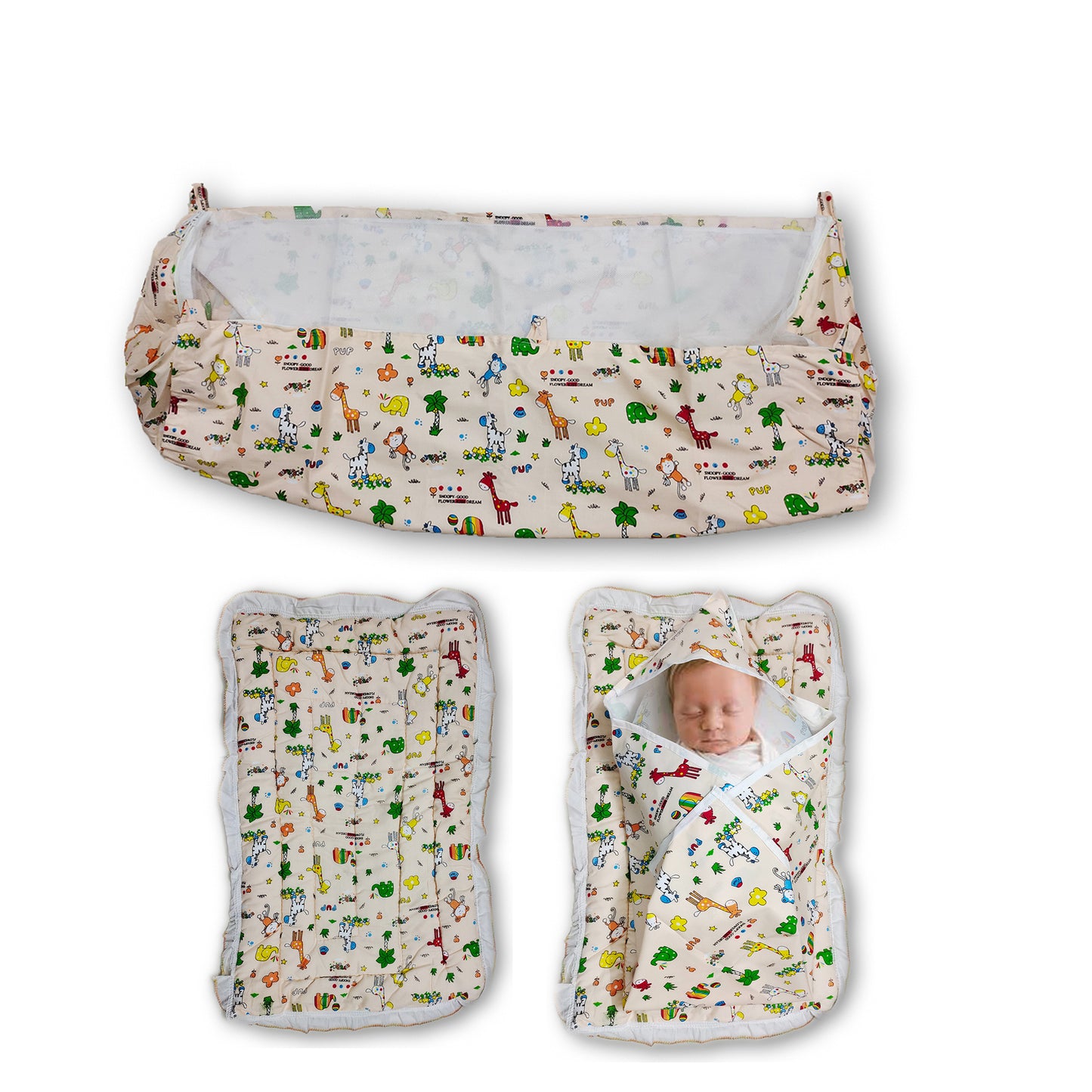Soft Baby Godadi Set with Rumal & Khoya | Newborn Baby Quilt & Wrapper Combo