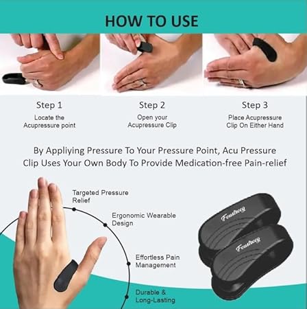 Sugar Control Clip for Diabetes | Acupressure Therapy Hand Tool | Blood Sugar Regulator
