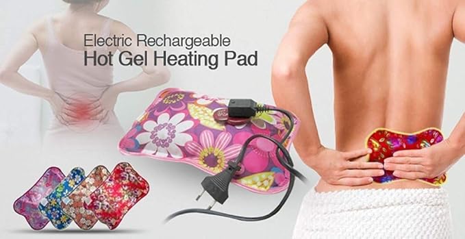 Electric Hot Water Bag for Pain Relief | Heating Pad for Back, Neck, Shoulder, Stomach & Cramps | Heat Therapy Warm Bag (Multicolor)