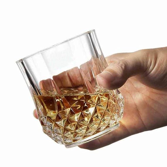 Set of 6 Transparent Crystal-Style Drinking Glasses