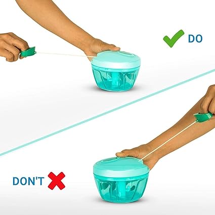 450 ml Handy Vegetable Chopper with 3 Sharp Blades | Manual Fruit & Onion Cutter Dicer for Kitchen | Food Grade & Easy to Use
