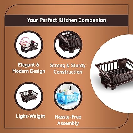 Plastic Durable Kitchen Drainer Dish Rack