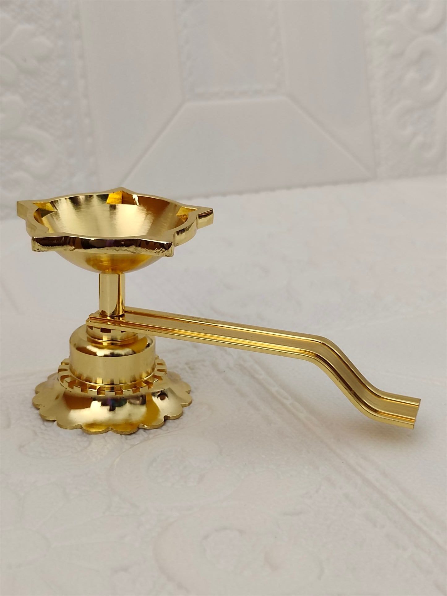 Pooja Brass Diya with Handle
