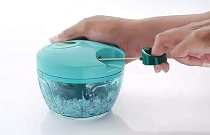 450 ml Handy Vegetable Chopper with 3 Sharp Blades | Manual Fruit & Onion Cutter Dicer for Kitchen | Food Grade & Easy to Use