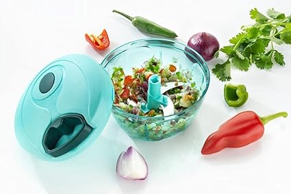450 ml Handy Vegetable Chopper with 3 Sharp Blades | Manual Fruit & Onion Cutter Dicer for Kitchen | Food Grade & Easy to Use
