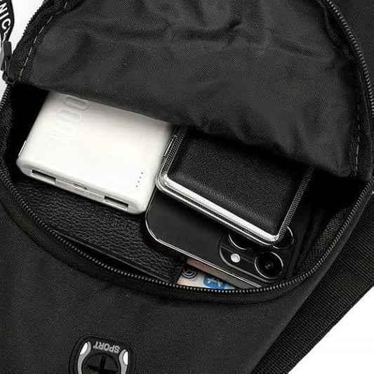 Trendy Crossbody Sling Bag for Men & Women | Stylish Travel Chest Shoulder Bag | Waterproof Casual Messenger Bag for Outdoor, Office & College