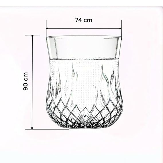 Set of 6 Transparent Crystal-Style Drinking Glasses