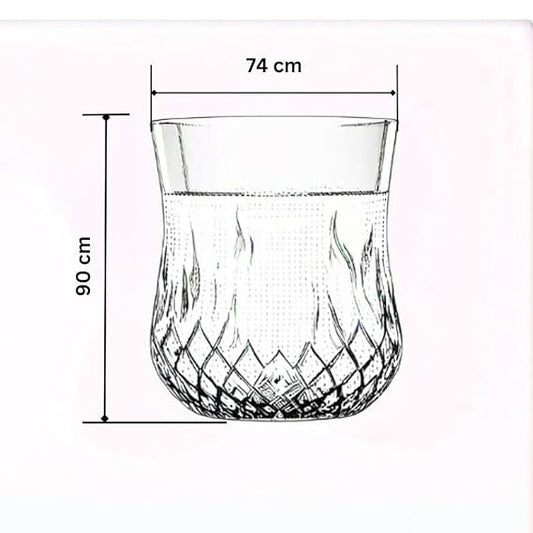 Set of 6 Transparent Crystal-Style Drinking Glasses