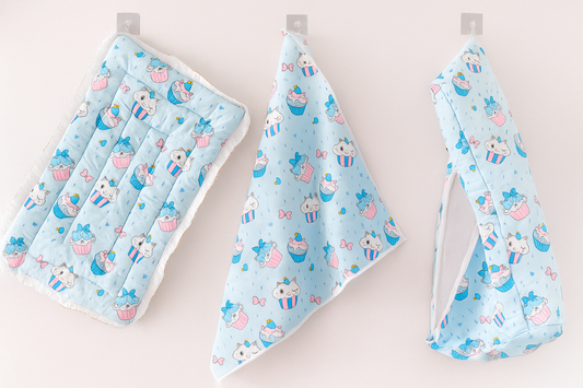 Soft Baby Godadi Set with Rumal & Khoya | Newborn Baby Quilt & Wrapper Combo