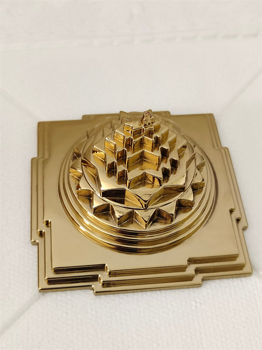 Golden Brass Shree Yantra
